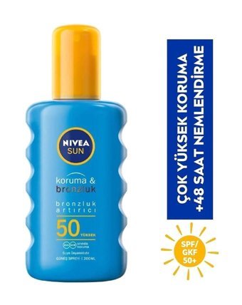 Nivea Long Time Pro 50 Faktör Tüm Ciltler İçin Leke Karşıtı Nemlendirici Yağsız Suya Dayanıklı Yüz ve Vücut Güneş Kremi 200 ml