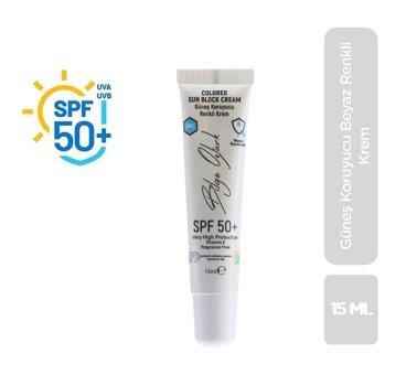 Bilge Öztürk Beyaz Renkli 50 Faktör Tüm Ciltler İçin Nemlendirici Kapatıcılı Suya Dayanıklı Yüz Güneş Kremi 50 ml
