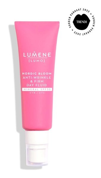 Lumene Anti-Wrinkle & Firm Day Fluid 30 Faktör Tüm Ciltler İçin Nemlendirici Suya Dayanıklı Yüz Güneş Kremi 50 ml