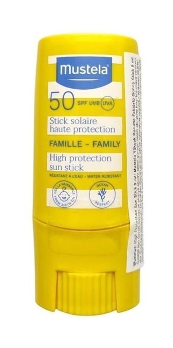 Mustela Stick 50 Faktör Tüm Ciltler İçin Nemlendirici Suya Dayanıklı Yüz Güneş Kremi 50 ml