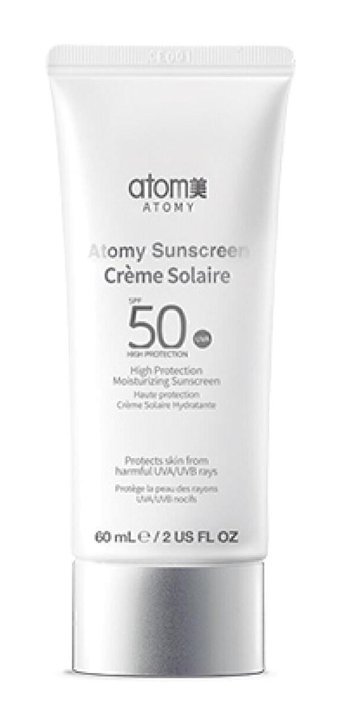 Atomy Creme Solaire 50 Faktör Tüm Ciltler İçin Leke Karşıtı Nemlendirici Aydınlatıcı Yağsız Suya Dayanıklı Yüz Ve Vücut Güneş Kremi 60 ml