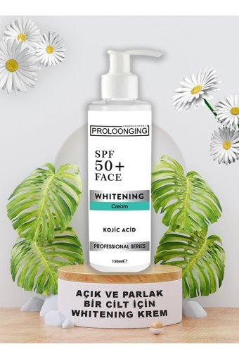 Proloonging Renkli 50 Faktör Tüm Ciltler İçin Leke Karşıtı Nemlendirici Kapatıcılı Suya Dayanıklı Yüz Güneş Kremi 150 ml