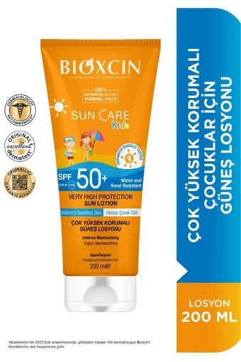 Bioxin Sun Care 50 Faktör Tüm Ciltler İçin Nemlendirici Suya Dayanıklı Yüz ve Vücut Güneş Losyonu 200 ml