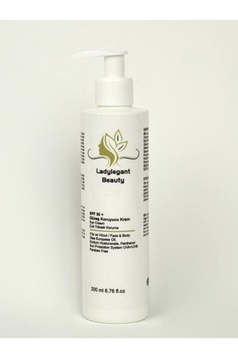 Lady Legant Beauty 50 Faktör Tüm Ciltler İçin Nemlendirici Suya Dayanıklı Yüz Güneş Kremi 200 ml