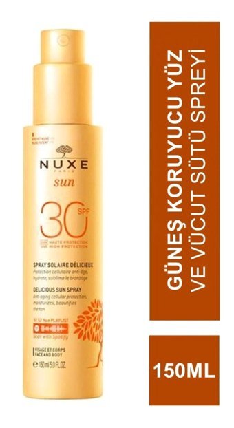 Nuxe 30 Faktör Tüm Ciltler İçin Nemlendirici Suya Dayanıklı Vücut Güneş Kremi 150 ml