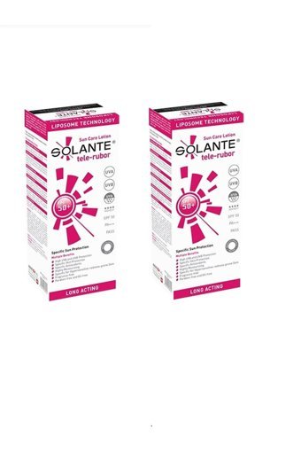 Solante Sun Protection 50 Faktör Tüm Ciltler İçin Leke Karşıtı Nemlendirici Yağsız Suya Dayanıklı Yüz ve Vücut Güneş Kremi 2x150 ml