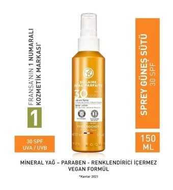 Yves Rocher Sun Protection 30 Faktör Tüm Ciltler İçin Leke Karşıtı Nemlendirici Yağsız Suya Dayanıklı Yüz ve Vücut Güneş Sütü 150 ml