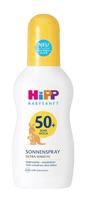 Hipp Babysanft 50 Faktör Tüm Ciltler İçin Leke Karşıtı Nemlendirici Yağsız Suya Dayanıklı Yüz ve Vücut Güneş Kremi 150 ml