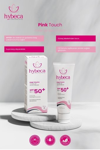 Hybeca 50 Faktör Tüm Ciltler İçin Leke Karşıtı Nemlendirici Yağsız Suya Dayanıklı Yüz ve Vücut Güneş Kremi 50 ml