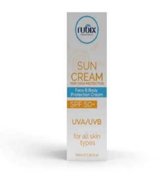 Rubix 50 Faktör Tüm Ciltler İçin Nemlendirici Suya Dayanıklı Yüz Güneş Kremi 100 ml