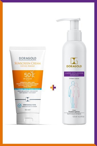 Doragold Renkli 50 Faktör Tüm Ciltler İçin Leke Karşıtı Nemlendirici Kapatıcılı Suya Dayanıklı Yüz Güneş Kremi 50 ml