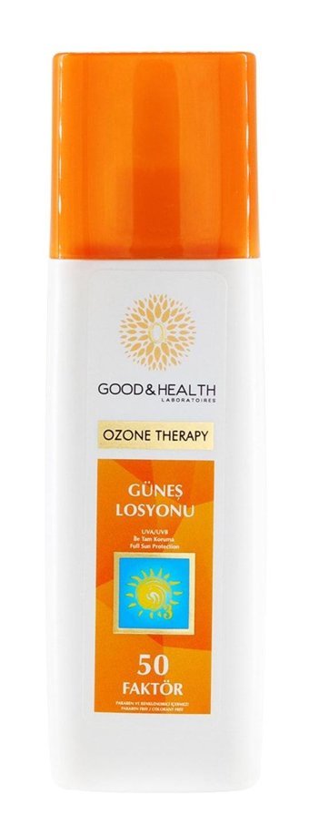 Good & Health 50 Faktör Tüm Ciltler İçin Nemlendirici Suya Dayanıklı Yüz Güneş Losyonu 50 ml