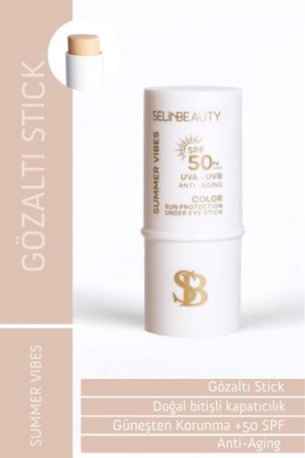 Selin Beauty Stick 50 Faktör Tüm Ciltler İçin Nemlendirici Suya Dayanıklı Yüz Güneş Kremi 50 ml
