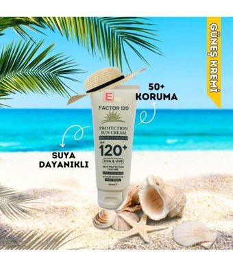 Egş Cosmeti̇cs Factör 120 120 Faktör Tüm Ciltler İçin Leke Karşıtı Nemlendirici Yaşlanma Karşıtı Yağsız Suya Dayanıklı Yüz ve Vücut Güneş Kremi 100 ml