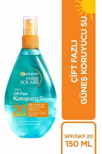 Garnier Ambre Solaire 50 Faktör Tüm Ciltler İçin Nemlendirici Suya Dayanıklı Yüz Güneş Kremi 150 ml