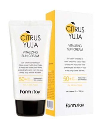 Farmstay Farm Stay Ci̇trus Yuja Vitalizing 50 Faktör Tüm Ciltler İçin Nemlendirici Suya Dayanıklı Yüz Güneş Kremi 50 ml