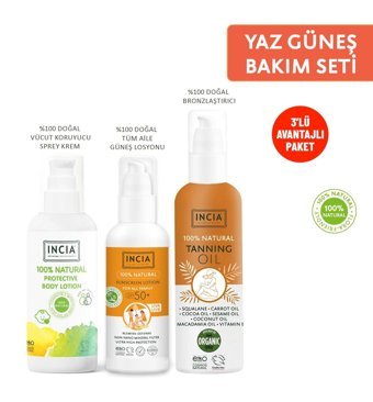 Incia 50 Faktör Tüm Ciltler İçin Nemlendirici Suya Dayanıklı Yüz Güneş Kremi 50 ml