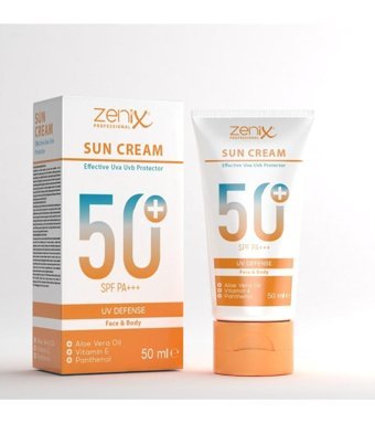 Zenix 50 Faktör Tüm Ciltler İçin Nemlendirici Suya Dayanıklı Yüz Güneş Kremi 50 ml