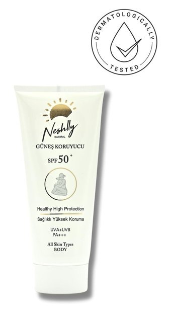Neshlly Natural 50 Faktör Tüm Ciltler İçin Nemlendirici Suya Dayanıklı Yüz Güneş Kremi 200 ml