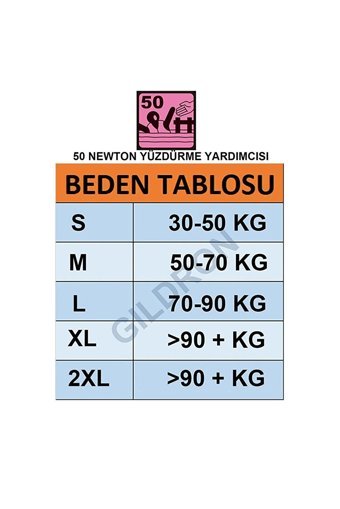 Gildron GDR-101 50 Newton Sertifikalı Profesyonel Yetişkin Siyah - Kırmızı Can Yeleği