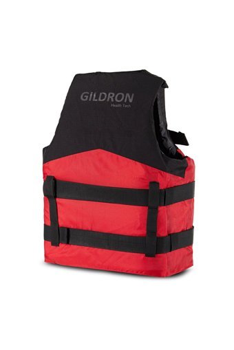 Gildron GDR-101 50 Newton Sertifikalı Profesyonel Yetişkin Siyah - Kırmızı Can Yeleği