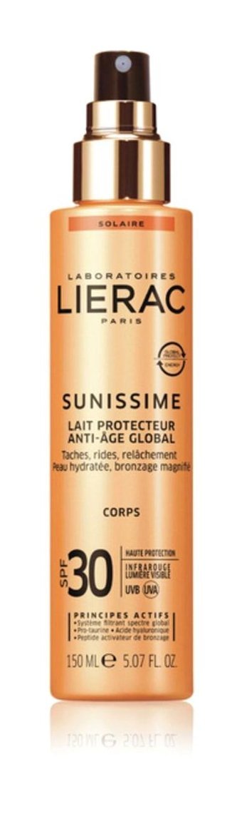 Lierac Sun 30 Faktör Tüm Ciltler İçin Leke Karşıtı Nemlendirici Yaşlanma Karşıtı Yağsız Suya Dayanıklı Yüz ve Vücut Güneş Sütü 50 ml
