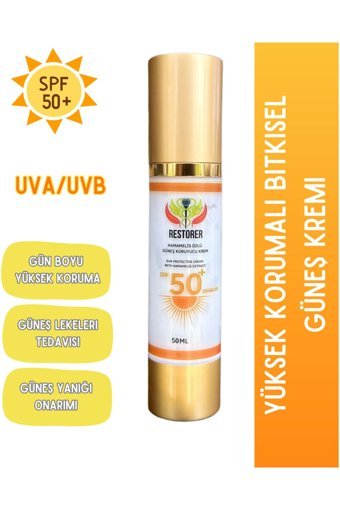 Restorer 50 Faktör Tüm Ciltler İçin Nemlendirici Suya Dayanıklı Yüz Güneş Kremi 50 ml