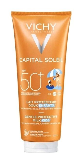 Vichy Ideal Soleil 50 Faktör Tüm Ciltler İçin Nemlendirici Suya Dayanıklı Yüz ve Vücut Güneş Sütü 300 ml