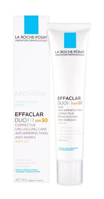 La Roche Posay Effaclar Duo 30 Faktör Tüm Ciltler İçin Leke Karşıtı Nemlendirici Suya Dayanıklı Yüz ve Vücut Güneş Kremi 40 ml
