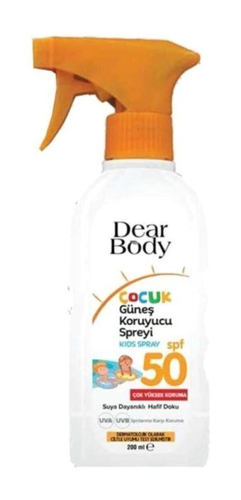Dear Deer 50 Faktör Tüm Ciltler İçin Nemlendirici Suya Dayanıklı Vücut Güneş Kremi 200 ml