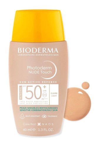 Bioderma Photoderm Nude Touch 50 Faktör Tüm Ciltler İçin Nemlendirici Suya Dayanıklı Yüz Güneş Kremi 40 ml