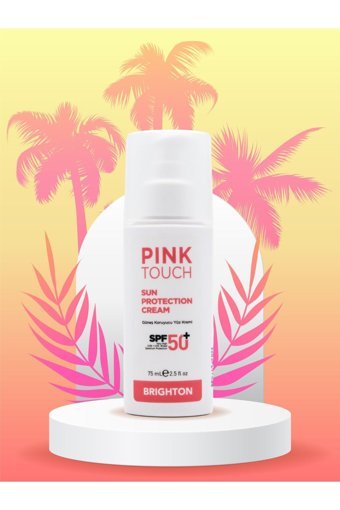 Brighton Skin Care Skin Care Pink Touch Renkli 50 Faktör Tüm Ciltler İçin Nemlendirici Suya Dayanıklı Yüz Güneş Kremi 75 ml