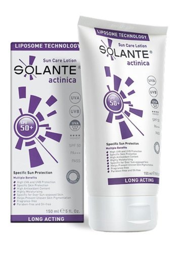 Solante Sun Care 50 Faktör Tüm Ciltler İçin Nemlendirici Suya Dayanıklı Yüz Güneş Kremi 150 ml