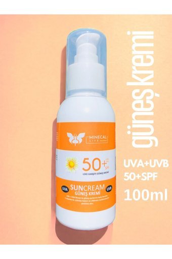 Minecal Life 50 Faktör Tüm Ciltler İçin Nemlendirici Suya Dayanıklı Yüz Güneş Kremi 50 ml