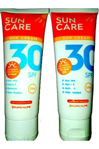 Huncalife 30 Faktör Tüm Ciltler İçin Leke Karşıtı Nemlendirici Suya Dayanıklı Yüz ve Vücut Güneş Kremi 50 ml