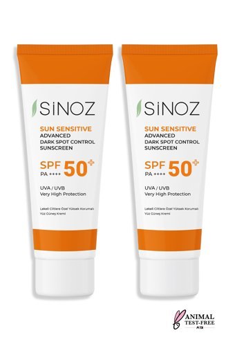 Si̇noz 50 Faktör Tüm Ciltler İçin Leke Karşıtı Nemlendirici Yağsız Suya Dayanıklı Yüz Güneş Kremi 50 ml