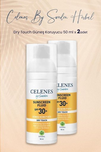 Celenes 50 Faktör Tüm Ciltler İçin Leke Karşıtı Nemlendirici Yağsız Suya Dayanıklı Yüz ve Vücut Güneş Kremi 2x50 ml
