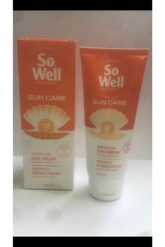 So Wel L Sun Care 50 Faktör Tüm Ciltler İçin Leke Karşıtı Nemlendirici Yağsız Suya Dayanıklı Yüz ve Vücut Güneş Kremi 100 ml
