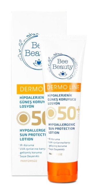 Bee Beauty 50 Faktör Tüm Ciltler İçin Nemlendirici Suya Dayanıklı Yüz Güneş Losyonu 100 ml