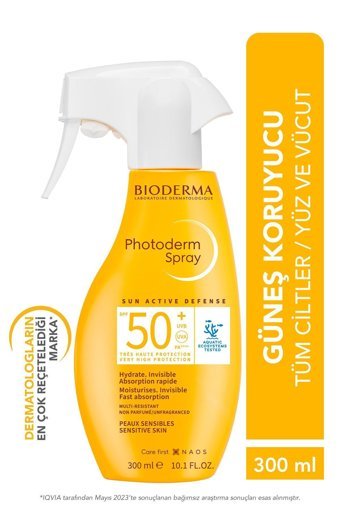 Bioderma Sun Protection 50 Faktör Tüm Ciltler İçin Leke Karşıtı Nemlendirici Yağsız Suya Dayanıklı Yüz ve Vücut Güneş Kremi 300 ml