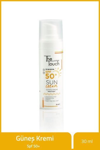 The Touch By Seda Altın 50 Faktör Tüm Ciltler İçin Nemlendirici Suya Dayanıklı Yüz Güneş Kremi 50 ml