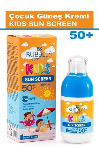 Bs Bubbles Cosmetic 50 Faktör Tüm Ciltler İçin Nemlendirici Suya Dayanıklı Yüz Güneş Kremi 100 ml