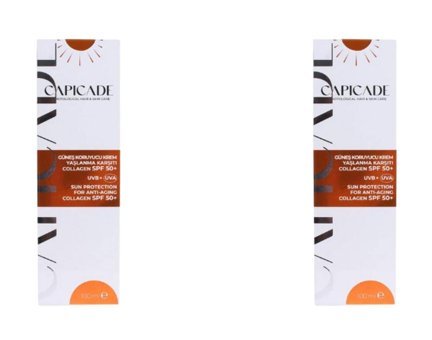 Capicade 50 Faktör Tüm Ciltler İçin Nemlendirici Suya Dayanıklı Yüz Güneş Kremi 2x100 ml