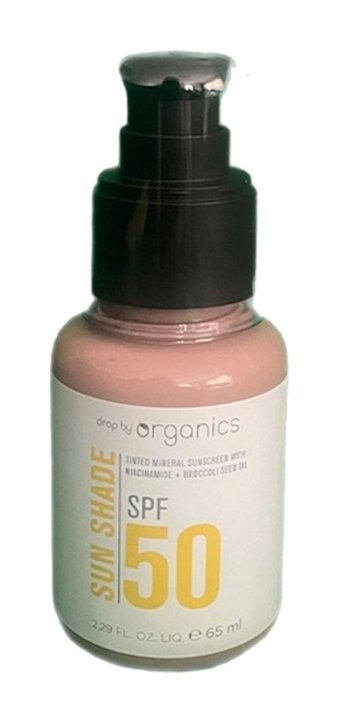 Drop By Organics Sun 50 Faktör Tüm Ciltler İçin Leke Karşıtı Nemlendirici Yağsız Suya Dayanıklı Yüz ve Vücut Güneş Kremi 65 ml