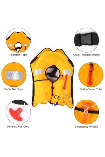 Strongjacket 150 Newton Şişme Sertifikalı Yetişkin Sarı L Can Yeleği