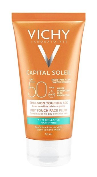 Vichy Ideal Soleil 50 Faktör Tüm Ciltler İçin Nemlendirici Suya Dayanıklı Yüz Güneş Kremi 50 ml
