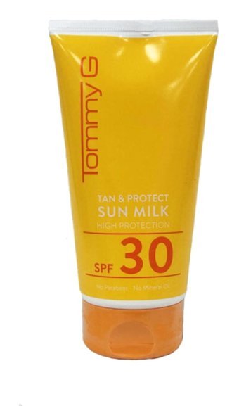 Tommy G Sun Care 30 Faktör Tüm Ciltler İçin Leke Karşıtı Nemlendirici Yağsız Suya Dayanıklı Yüz ve Vücut Güneş Kremi 150 ml
