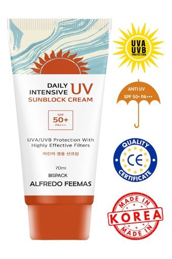 Bispack Daily Intensive 50 Faktör Tüm Ciltler İçin Leke Karşıtı Nemlendirici Yağsız Suya Dayanıklı Yüz ve Vücut Güneş Kremi 50 ml