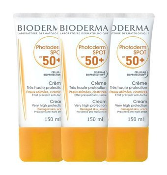 Bioderma Photoderm Spot 50 Faktör Tüm Ciltler İçin Leke Karşıtı Nemlendirici Suya Dayanıklı Yüz Güneş Kremi 3x150 ml