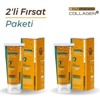 Piar Genesis Renkli 50 Faktör Tüm Ciltler İçin Leke Karşıtı Nemlendirici Yağsız Suya Dayanıklı Yüz Güneş Kremi 75 ml
